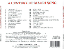 A Century Of Māori Song: 25 Greatest Hits (CD)